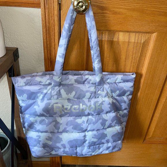Reebok Bags Reebok Gray Camo Camouflage Puffer Tote Bag Gym Bag Logo Poshmark